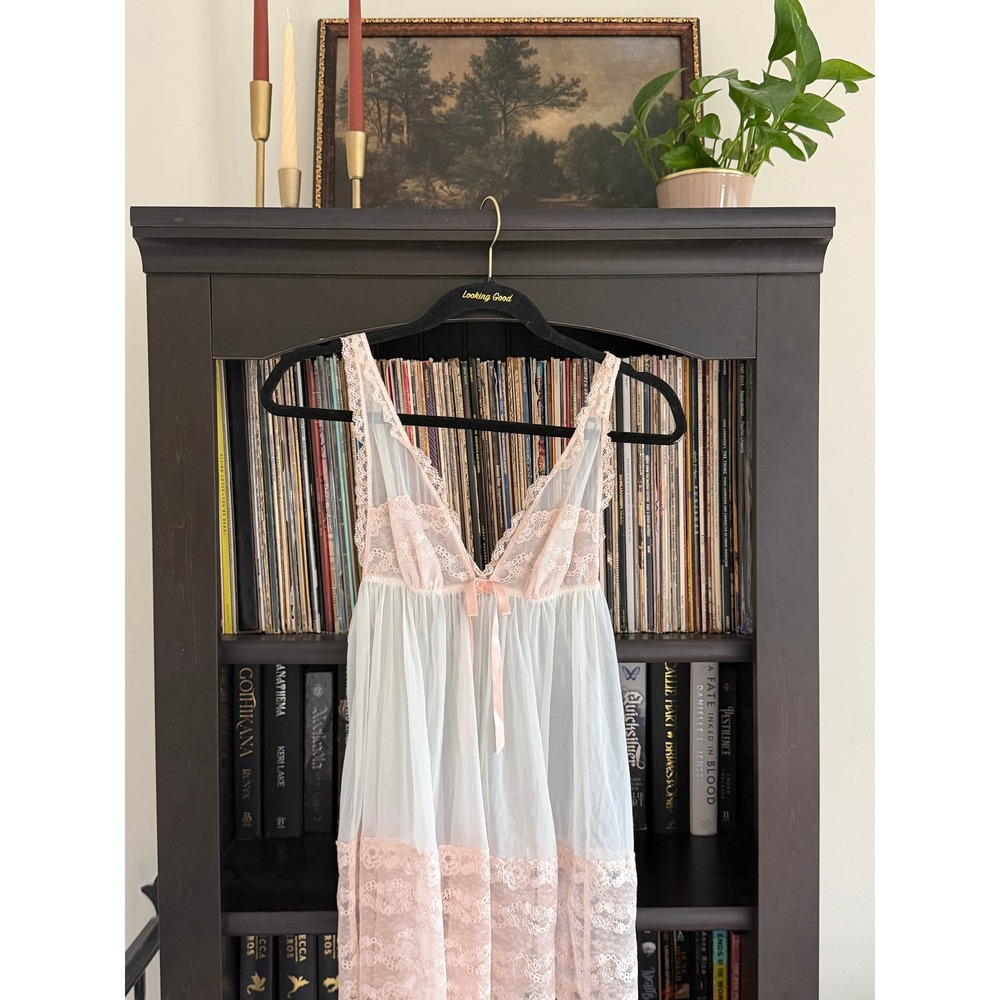 Fairycore Dollette Victoria Secret Lace Babydoll M Pink Bow Nightgown Lingerie